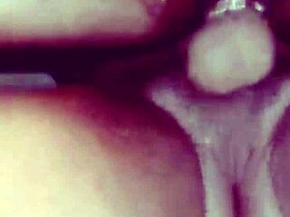 Interracial creampie surprise from behind with a monster cock